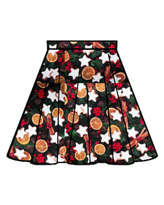 Holiday Penny Circle Skirt in Sugar Cookie