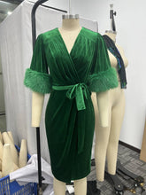 Load image into Gallery viewer, The 5th Avenue Dress in Green - PRE ORDER
