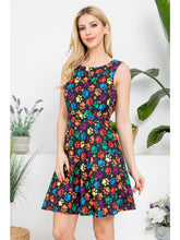 Load image into Gallery viewer, Rainbow Paw Print Skater Dress

