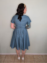 Load image into Gallery viewer, Caly Dress Teal Star Twinkle
