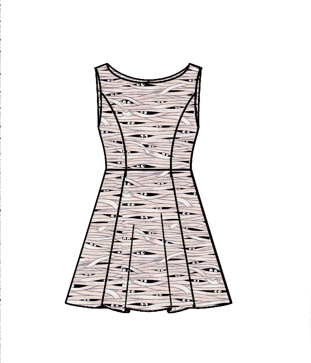 Aubrey Dress in Peeking Mummy