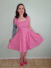 Load image into Gallery viewer, Live Your Dreams Dress in Pink Gingham
