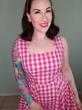 Load image into Gallery viewer, Live Your Dreams Dress in Pink Gingham
