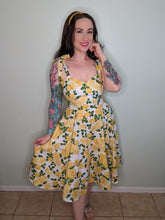 Load image into Gallery viewer, Persephone Dress in Yellow Roses
