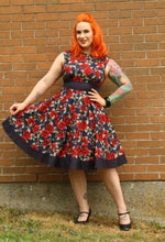 Load image into Gallery viewer, Audrey Dress in Rose Print - Vivacious Vixen Apparel
