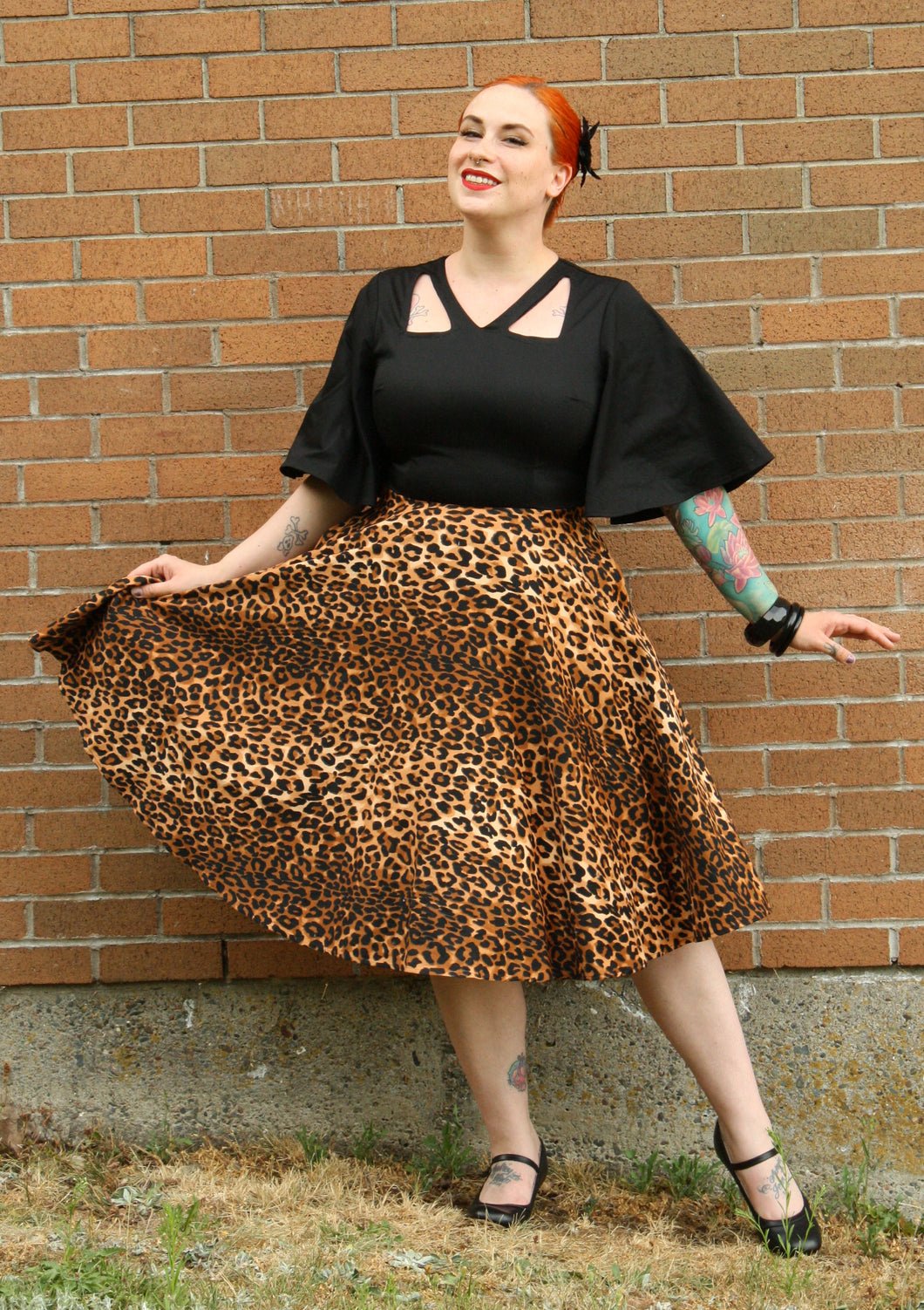 Madeline Dress in Leopard - Vivacious Vixen Apparel
