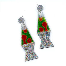 Load image into Gallery viewer, Glitter Lava Lamp Earrings
