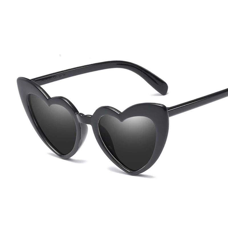 Heart Cat Eye Sunglasses Black