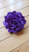 Load image into Gallery viewer, Purple Rose Hair Flower - Vivacious Vixen Apparel
