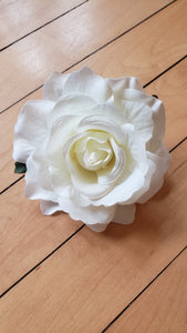 White Rose Hair Flower - Vivacious Vixen Apparel