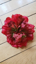 Load image into Gallery viewer, Red Peony Hair Flower - Vivacious Vixen Apparel
