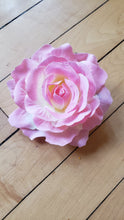 Load image into Gallery viewer, Pink Rose Hair Flower - Vivacious Vixen Apparel
