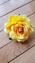 Load image into Gallery viewer, Yellow Rose Hair Flower - Vivacious Vixen Apparel
