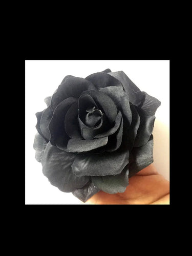 Black Rose Hair Flower - Vivacious Vixen Apparel