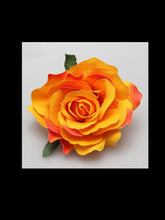 Load image into Gallery viewer, Orange Rose Hair Flower - Vivacious Vixen Apparel
