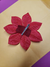 Load image into Gallery viewer, Poinsettia Single Hair Flower
