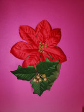 Load image into Gallery viewer, Holiday Holly Hair Flower
