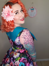 Load image into Gallery viewer, Clara Dress in Dahlia Peacock Print

