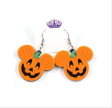 Load image into Gallery viewer, Pumpkin Mouse Earrings
