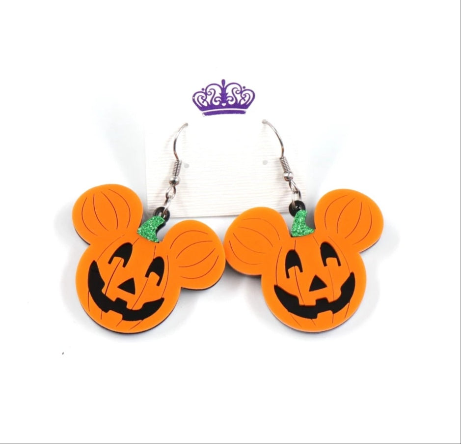 Pumpkin Mouse Earrings