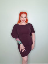 Load image into Gallery viewer, Valentina Dress in Burgundy Glitter
