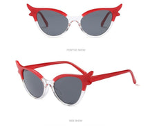 Load image into Gallery viewer, Celia Cat-eye Sunglasses in Red
