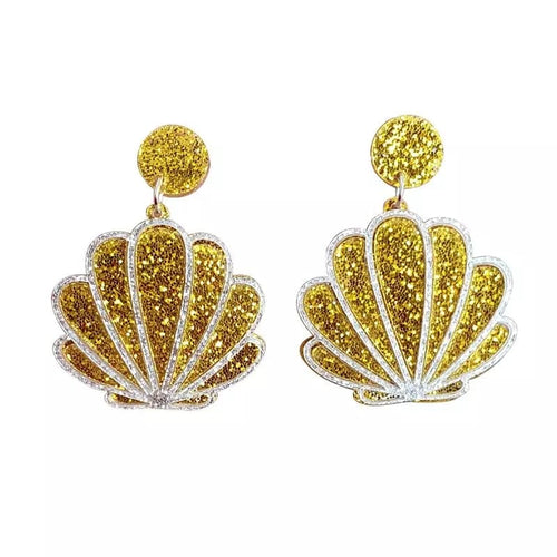 Gold Shell Earrings - Vivacious Vixen Apparel