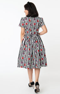 Beetlejuice Cora Dress in Wedding Print