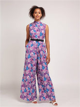 Load image into Gallery viewer, Maggie Violet Flower Power Jumpsuit
