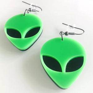 Alien Head Earrings - Vivacious Vixen Apparel