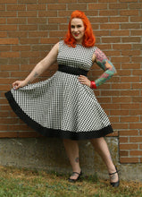 Load image into Gallery viewer, Audrey Dress in Harlequin Print - Vivacious Vixen Apparel

