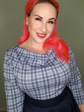 Load image into Gallery viewer, Olive Top in Blue Plaid
