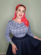 Load image into Gallery viewer, Olive Top in Blue Plaid
