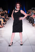 Load image into Gallery viewer, Elle Dress in Black Brocade - Vivacious Vixen Apparel

