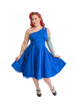 Load image into Gallery viewer, Adrianna Dress in Blue - Vivacious Vixen Apparel
