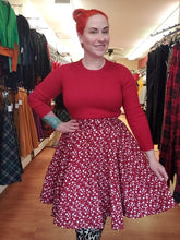 Load image into Gallery viewer, Red Wine Star Circle Skirt - Vivacious Vixen Apparel
