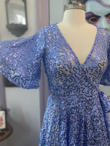 Ice Dancer Aurora Periwinkle Sequin Dress
