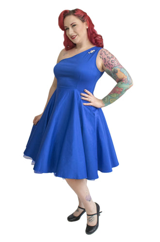 Adrianna Dress in Blue - Vivacious Vixen Apparel