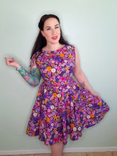 Load image into Gallery viewer, Audrey Dress in Purple Morning Blooms

