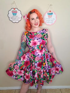 Audrey Dress With Pink Flaps