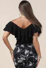 Load image into Gallery viewer, Samantha Ruffle Top in Black
