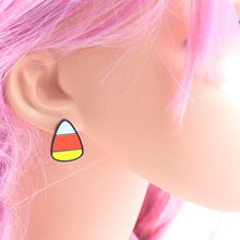 Load image into Gallery viewer, Candy Corn Stud Earrings

