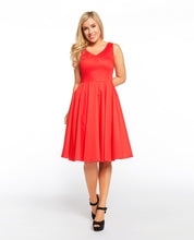 Load image into Gallery viewer, Red V-Neck Dress
