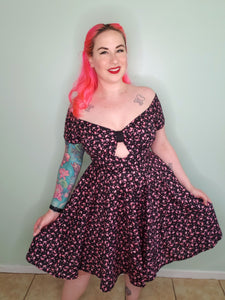Freya Dress in Flamingo Print