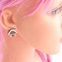 Load image into Gallery viewer, Gingerbread House Stud Earrings

