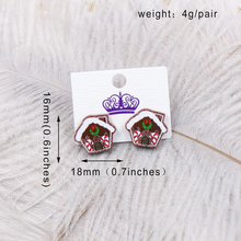 Load image into Gallery viewer, Gingerbread House Stud Earrings
