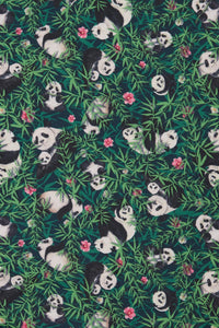 Amanda Panda & Bamboo Forest Print Swing Dress