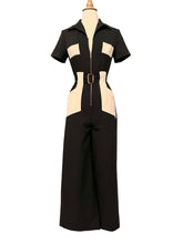 Load image into Gallery viewer, Zeppeline Black and Cream Jumpsuit
