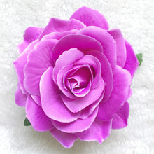 Load image into Gallery viewer, Light Purple Rose Hair Flower
