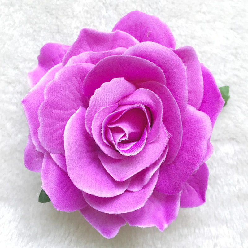 Light Purple Rose Hair Flower